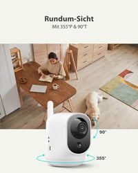 Vnútorná bezpečnostná kamera COCOCAM 4G so SIM kartou, 6000 mAh batériou, 2K rozlíšením, 355° rotáciou, IR nočným videním, PIR senzorom pohybu, kompatibilná s Alexa, bez potreby WiFi, biela 4