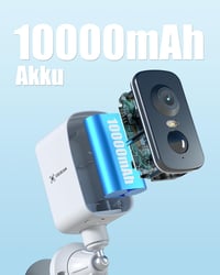 COCOCAM 4G Prenosná magnetická bezpečnostná kamera so SIM kartou, rozlíšenie 2K, batéria 10000 mAh, PIR snímač pohybu, IP66, rotácia 300°, biela 6