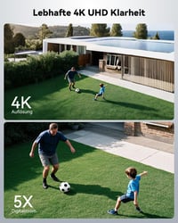COCOCAM 4K 8MP Vonkajšia bezpečnostná kamera, 6W solárny panel, WiFi, farebné nočné videnie, PIR snímač pohybu, 355° rotácia, obojsmerný prenos zvuku, IP66 2