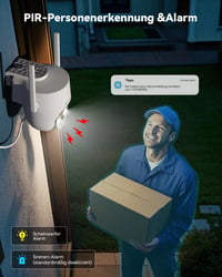 COCOCAM 4K 8MP Vonkajšia bezpečnostná kamera, 6W solárny panel, WiFi, farebné nočné videnie, PIR snímač pohybu, 355° rotácia, obojsmerný prenos zvuku, IP66 6