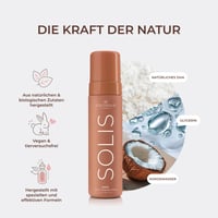 COCOSOLIS SOLIS Dark Samoopaľovacia pena na tvár a telo – Prirodzené, dlhotrvajúce opálenie s rastlinným DHA, 200 ml 4