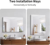 COFENY Frameless tükör 60x45 cm, pattanásmentes fürdőszobai fali tükör 4