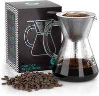 Coffee Gator Pour Over csepegtetős kávékészítő rozsdamentes acél szűrővel - 400 ml 1