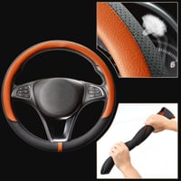 COFIT Kormányzat Huzat Autóhoz Mikroszálas Bőr M 37-38cm Fekete Narancssárga 3
