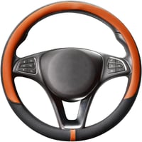 COFIT Kormányzat Huzat Autóhoz Mikroszálas Bőr M 37-38cm Fekete Narancssárga 1