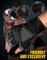 COFIT Légáteresztő Edzőkesztyű Csúszásmentes Wrist Support Férfi Női Edzéshez 2