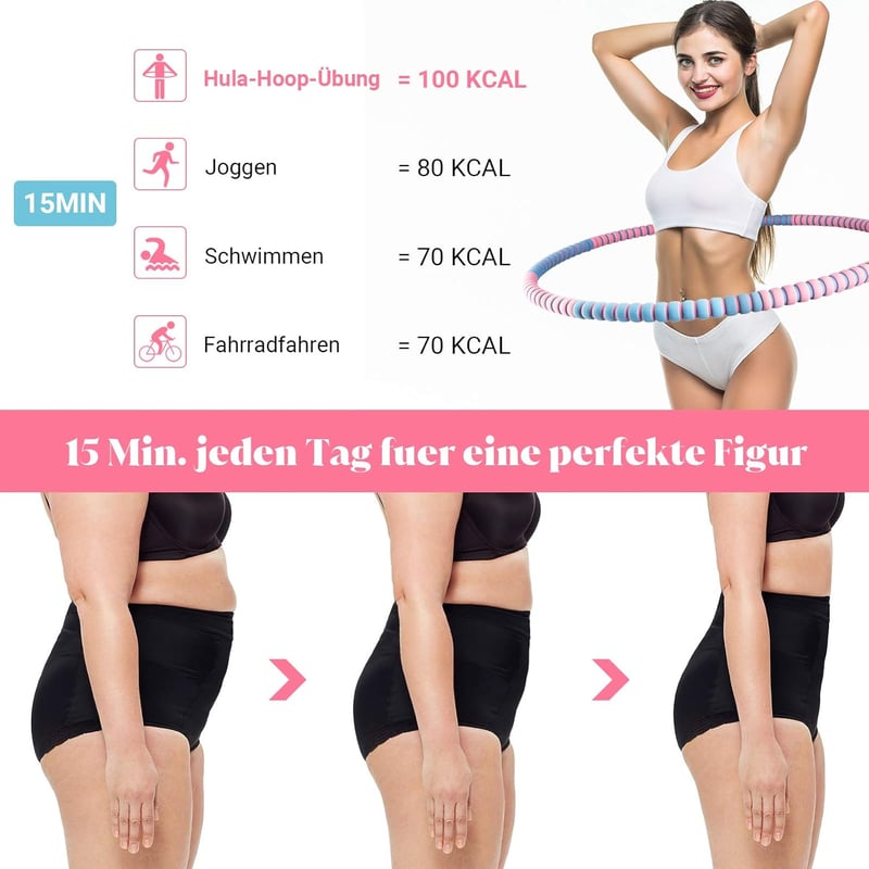 COFOF Fitness Hula Hoop rozsdamentes acélmaggal és habszigetelésvel