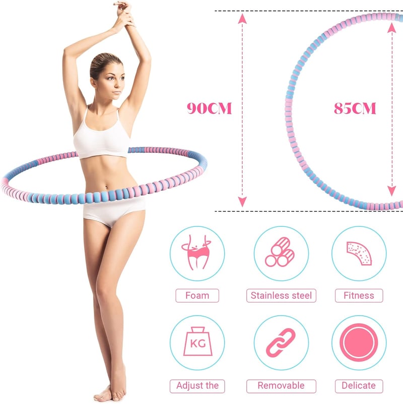 COFOF Fitness Hula Hoop rozsdamentes acélmaggal és habszigetelésvel