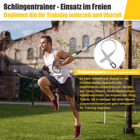 COFOF Függesztő Edzőkötél Teljes Test Edzéshez, Szürke Suspension Trainer Ajtó Rögzítővel és Hordtáskával Otthoni Konditeremhez 6