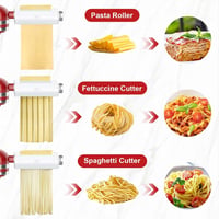 COFUN KitchenAid Pasta Készlet - Tésztahengerl, Spagetti és Fettuccine Vágó 2