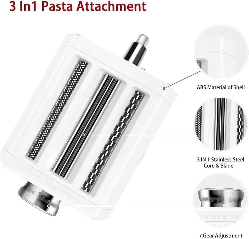 COFUN KitchenAid Pasta Készlet - Tésztahengerl, Spagetti és Fettuccine Vágó
