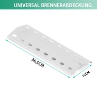 COGRICHBF Kryt horáka z nehrdzavejúcej ocele pre grily Enders Chicago 3, Boston Pro 3K, Boston 6 Kr Turbo, Tepro 3561, Barbecook Brahma 4.0, 36,5 x 12 cm, 3 ks 2