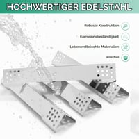 COGRICHBF Nerezový ohrevný plech pre Rösle Videro G3, G3-S, G3-S Nero, sériu Vario+, 40,2 cm kryt horáka, usmerňovač plameňa, 4 ks, G2, G4, G6 a Sansibar 4