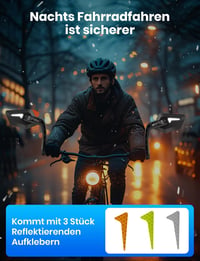 COICER Elektromos Kerékpár Tükör Bal Oldali 360° Forgó Nagyítós Visszapillantó 7