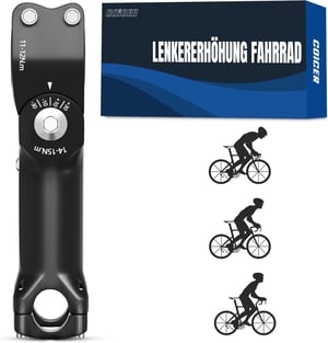Hliníkový predstavec na bicykel COICER 25,4 mm × 120 mm, nastaviteľný v rozsahu 0–60°