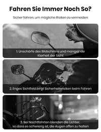 COICER Spätné zrkadlo na bicykel, ľavé spätné zrkadlo na riadidlá elektrobicykla 3