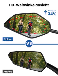 COICER Spätné zrkadlo na bicykel, ľavé spätné zrkadlo na riadidlá elektrobicykla 4