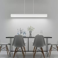 Coinmit LED Függőlámpa 24W - Távirányítós Szabályozható Csillár 3000K-6000K Színhőmérséklettel, 80 cm, Modern Fehér Mennyezeti Lámpa Nappali 8