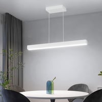 Coinmit LED Függőlámpa 24W - Távirányítós Szabályozható Csillár 3000K-6000K Színhőmérséklettel, 80 cm, Modern Fehér Mennyezeti Lámpa Nappali 4