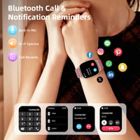 Inteligentné hodinky pre ženy Coioc, ružové, 1,85-palcový HD dotykový displej, s funkciou telefonovania, 120+ športových režimov, vodoodolnosť IP68, meranie tepu a spánku 4