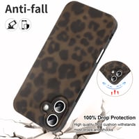 Coiwxmoi Leopard iPhone 17 szilikon tok, leopárd mintás - zöld borostyán 3