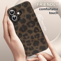 Coiwxmoi Leopard iPhone 17 szilikon tok, leopárd mintás - zöld borostyán 4