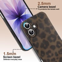 Coiwxmoi Leopard iPhone 17 szilikon tok, leopárd mintás - zöld borostyán 2