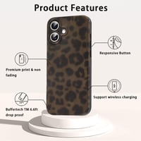 Coiwxmoi Leopard iPhone 17 szilikon tok, leopárd mintás - zöld borostyán 6