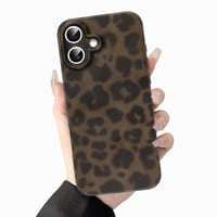 Coiwxmoi Leopard iPhone 17 szilikon tok, leopárd mintás - zöld borostyán 1