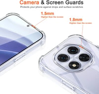 Coiwxmoi Xiaomi Redmi Note 14 Pro 5G / Poco X7 5G átlátszó tok levehető lánccal – fekete 2