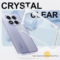 Coiwxmoi Xiaomi Redmi Note 14 Pro 5G / Poco X7 5G átlátszó tok levehető lánccal – fekete 4