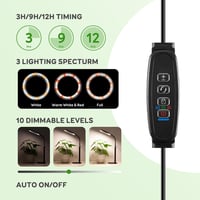 COKOLILA 80 LED növénylámpa teljes spektrum, 360° forgatható, időzítővel - One Head Desk Plant Lamp 3