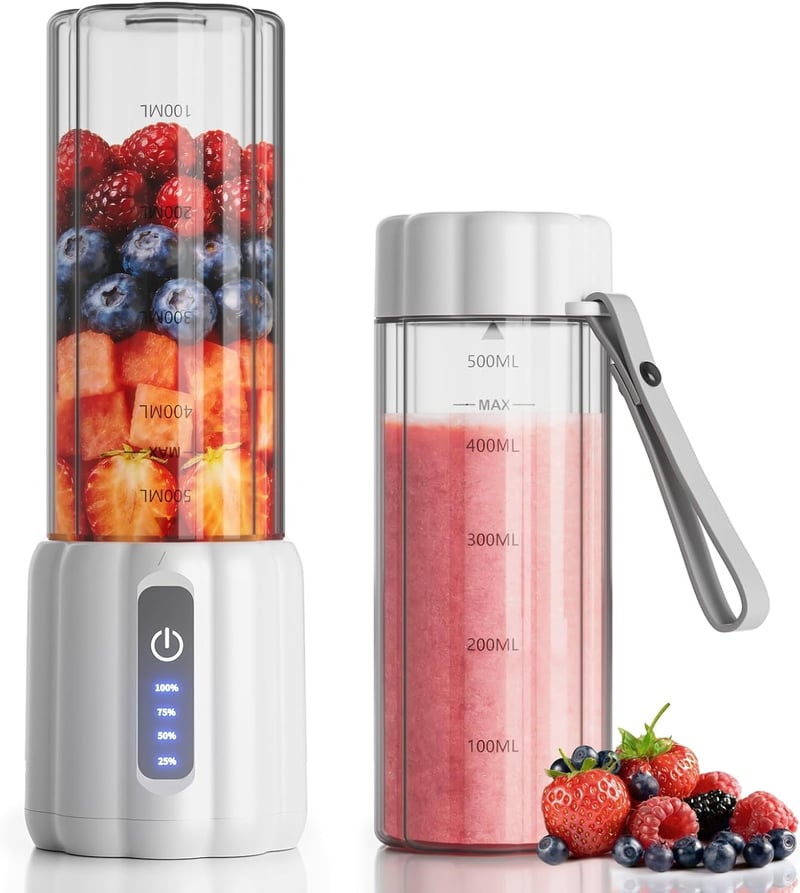 COKUNST Mini hordozható turmixgép smoothie készítő - 500 ml, 22000 rpm
