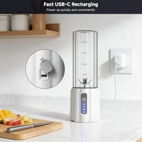 COKUNST Mini hordozható turmixgép smoothie készítő - 500 ml, 22000 rpm 4
