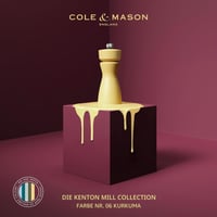 Râșniță de sare și piper Cole & Mason Kenton cu mecanism ceramic, culoare turmeric 2