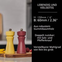 Râșniță de sare și piper Cole & Mason Kenton cu mecanism ceramic, culoare turmeric 3