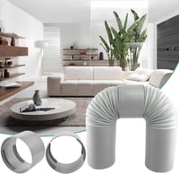 COLEESON 150mm Klíma Kipufogó Cső Adapter Ablak Csatlakozó PVC Hosszabbító 6