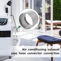 COLEESON 150mm Klíma Kipufogó Cső Adapter Ablak Csatlakozó PVC Hosszabbító 4