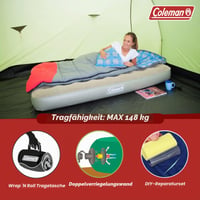 Saltea gonflabilă de o persoană Coleman Comfort Airbed, 188 x 85 x 22 cm, verde, pat pentru oaspeți pentru interior și exterior, sarcină max. 148 kg, pentru camping și festivaluri 6