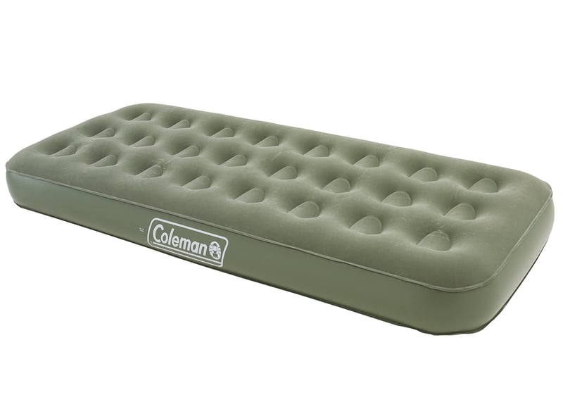 Saltea gonflabilă de o persoană Coleman Comfort Airbed, 188 x 85 x 22 cm, verde, pat pentru oaspeți pentru interior și exterior, sarcină max. 148 kg, pentru camping și festivaluri