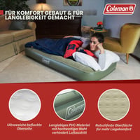 Saltea gonflabilă de o persoană Coleman Comfort Airbed, 188 x 85 x 22 cm, verde, pat pentru oaspeți pentru interior și exterior, sarcină max. 148 kg, pentru camping și festivaluri 4