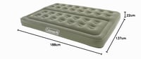 Nafukovacia posteľ pre hostí Coleman Comfort Airbed pre 2 osoby, 188x137x22 cm, nosnosť max. 295 kg, na vnútorné aj vonkajšie použitie, kemping, festival, zelená 5