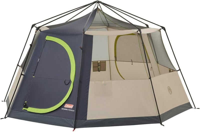 Coleman Octagon 8 személyes családi sátor 360° kilátással, acélvázas, vízálló kempingsátor