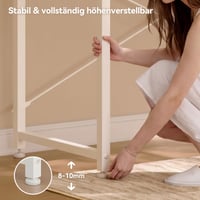 Coleshome mali radni stol s gornjom policom, 100x40 cm, bijeli, računalni stol za kućni ured 7