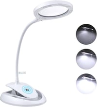 COLFULINE LED Nagyítólámpa 5X 10X Állvánnyal Asztali Lupa Olvasáshoz Állítható Fényerő 1
