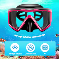 Set de snorkeling pentru adulți Collazoey – Mască panoramică de scufundări cu lentile din sticlă securizată, protecție anti-aburire și anti-scurgeri, tub de respirat uscat, pentru scufundări și snorkeling 2