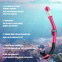 Set de snorkeling pentru adulți Collazoey – Mască panoramică de scufundări cu lentile din sticlă securizată, protecție anti-aburire și anti-scurgeri, tub de respirat uscat, pentru scufundări și snorkeling 4