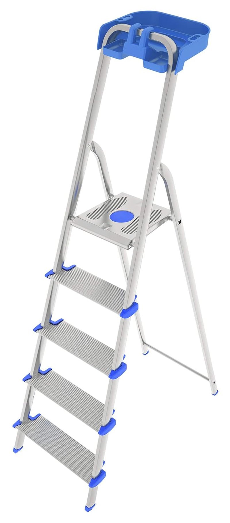 Scară aluminiu cu trepte Colombo Newscal Atlantica 5 - albastru - 178 cm