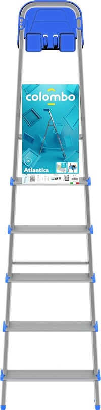 Colombo Newscal Atlantica 6 lépcsős alumínium létra 2,02m 150kg terhelhetőség 3