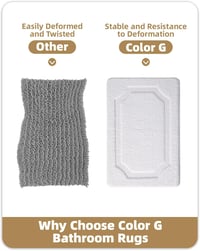 COLOR&GEOMETRY fürdőszobai csúszásmentes fürdőszőnyeg 61x92 cm fehér, mosható 8